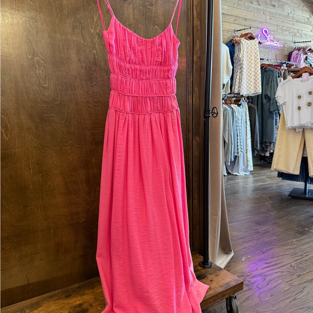NWT ASTR Pink Adriana Midi Dress